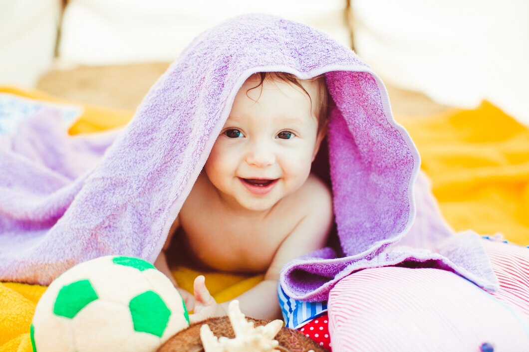toddler-boy-lying-covered-with-purple-towel_1304-4148